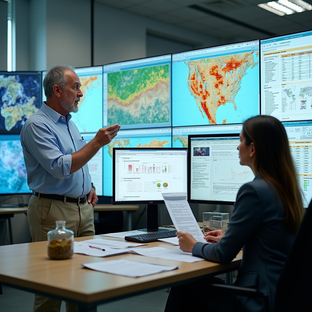 Agricultural risk assessment documentation showing climate data and crop variability analysis