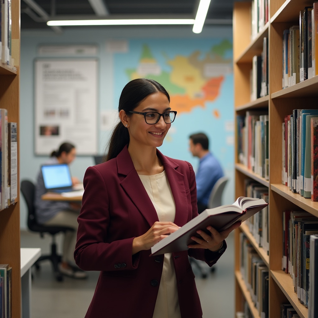 Research coordinator organizing agricultural crowdlending documentation